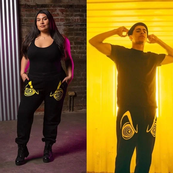 Disney X Hiedi Klum Cruella Glow in the Dark Eye Set Large Joggers Tee Shirt - Picture 3 of 7